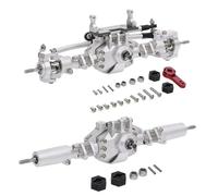 Compatible avec Axial pour SCX10 II 90046 90047 RC Crawler Truck, Essieu Avant Et Arrière en Alliage D'aluminium, Essieu De Pont RC, Pièces De Rechange RC RC Essieu Avant Arrière