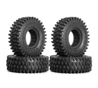 Compatible avec Axial pour SCX10 II III 90046 pour Traxxas pour TRX4 D90 pour Redcat 1/10 RC Voiture sur Chenilles 4 Pièces 105mm 1.9 "Pneu De Roue en Caoutchouc détachées RC