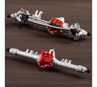 Compatible avec Axial pour SCX10 II VS4-10 HD44 1/10 RC pour Pièces De Voiture Rock Crawler, Ensemble D'essieux Droits Décalés en Aluminium Essieu Avant RC(Silver)