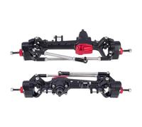 Compatible avec Axial pour SCX10 III Support De Servo Double pour Voiture Télécommandée 1/10, Tige De Direction Avant/arrière avec Transmission À Vitesse Constante RC Essieu Avant Arrière