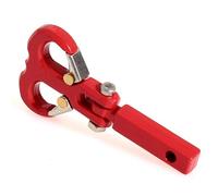 Compatible avec Axial pour SCX10 pour TRAXXAS pour TRX4 1/8 1/10 RC Crawler Car Parts Treuil en Métal Pare-Chocs Remorque Crochet Attelage Récepteur Pièces détachées RC(Red)