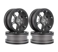 Compatible avec Axial pour SCX10 pour Wraith pour Capra RR10 pour Traxxas TRX4 2.2 Moyeu De Jante De Roue À Billes en Métal pour Voiture sur Chenilles 1/10 RC Roue Voiture RC(Gray Black)