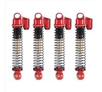 Compatible avec Axial pour SCX24 AX24 1/24 Pièces De Mise À Niveau pour Voiture À Chenilles RC Lot De 4 Amortisseurs Métalliques Allongés De 53 Mm Amortisseur RC(Red)