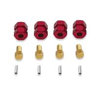 Compatible avec Axial pour SCX24 Pièces De Mise À Niveau De Voiture sur Chenilles RC 1/24 Roues Extension De Moyeu Hexagonal Adaptateur D'entraînement Hexagonal + 4 Mm RC Pièces D'auto