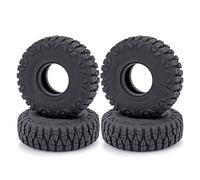Compatible avec Axial pour SCX24 pour Bronco pour Gladiator pour Wrangler 4 Pièces 24x62x20.5mm 1.0 Pouces Pneus De Roue pour Terrain pour Voiture 1/24 RC Pneu Caoutchouc RC