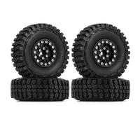 Compatible avec Axial pour SCX24 pour Gladiator AX24 1/24 RC Voiture sur Chenilles 1.0 "Roues À Billes en Aluminium Et Pneus Caoutchouc Ensemble Accessoire Pneu Caoutchouc RC