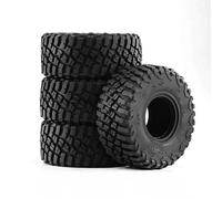 Compatible avec Axial pour SCX24 pour TRX4M AX24 4 Pièces Pneus De Roue en Caoutchouc Souple 25 * 57 * 22mm Rocheux pour 1/18 1/24 RC Micro Voiture sur Chenilles RC Voiture Pneus