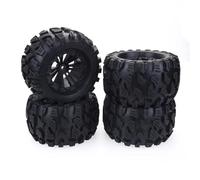 Compatible avec Axial pour Traxxas pour Tamiya pour Kyosho 4 Pièces 125MM 1/10 Pneu De Camion Roches en Caoutchouc Pneus 12mm Roue Hexagonale pour Chenille RC Voiture RC Pneus Jante