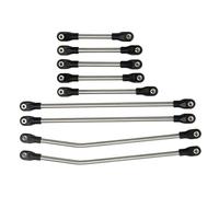 Compatible avec Axial SCX10 pour Capra pour LCG Ch is Kit Cadre De Poutre en Acier Bielle De Liaison Tige De Traction pour Chenille 1/10 RC Bielle RC Voitures