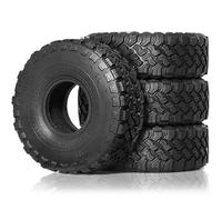 Compatible avec Axial SCX10 pour Pro pour Capra pour Traxs TRX4 D90 pour Redcat 1/10 RC Crawler Car 4pcs 116Mm 1.9 inch Rubber Tire Wheel Tyre Roue Voiture RC