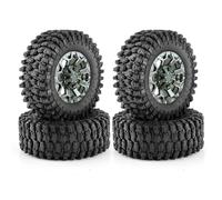 Compatible avec Axial SCX10 pour Wraith RR10 pour Capra 1/8 1/10 RC Crawler Car 4Pcs 135Mm 2.6 inch Metal Beadlock Wheel Rim Rubber Tire RC Voiture Pneus