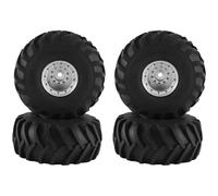 Compatible avec Axial SCX24 AX24 pour FMS FCX24 1/24 RC Crawler Car Upgrade Parts 4Pcs 68X32mm Big 1.0 Metal Wheel Rim Rubber Tire Tyre Voiture RC Pneus Jante(B)