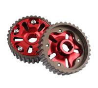 Compatible Avec B16A Pour B18C Pour B18C5 2 Pièces Kit De Remplacement De Voiture De Poulie D'engrenage De Distribution D'engrenage Came Réglable cames arbre d'engrenage(Rouge)