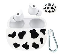 Compatible avec Beats Studio Buds Coque en silicone souple avec porte-clés, coques de protection pour écouteurs Beats Studio Buds pour femmes et filles