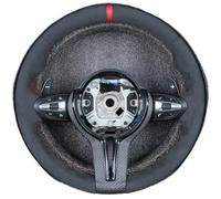 Compatible avec BMW F30 F10 série 3 série 5 cadre en carbone entièrement sec bouton cadre volant avec assemblage de boutons(Style 5)