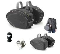 Compatible avec BMW G 650 GS Paire DE SACOCHES LATÉRALES Moto Scooter Sac Extensible 40 LT Fixation avec Sangles Max 5KG MALETTE IMPERMÉABLE 320MMX180MM>280MMX530MM