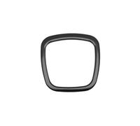 Compatible Avec BMW Pour A6 Pour C6 Pour C7 2005-2011 Autocollants Bouton Intérieur Logo Centre Volant Kit D'accessoires D'autocollant D'anneau Décoration Décoration Intérieure Voiture(Black)