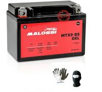 Compatible avec BMW S R 1000 de 2014 à 2022 Batterie en gel MALOSSI MTX9-BS déjà prête à l'emploi active batteries 8,4 Ah 12 volts sans entretien