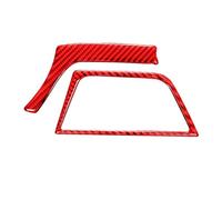 Compatible Avec BMW Série 3 Pour GT F34 2013 2014 2015 2016 Autocollants Garniture De Tableau De Bord Intérieur De Voiture, Sortie D'air Des Deux Côtés Pièces intérieures(Rouge,Right-hand drive)