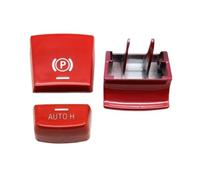 Compatible avec BMW X3 X4 F25 F26 2009-2017 : Cache-Bouton de Frein à Main électronique P Auto H pour l'intérieur (Modèle A - Jeu Rouge)