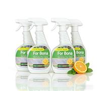 Compatible avec Bona Nettoyant Spray for Sols Durs, 4 Bouteille 500ml Parfum Citron Menthe, Rechargeable, Sans Résidu et Séchage Rapide, for Pierre, Carrelage, Parquet, Sol Vinylique