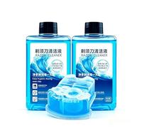 Compatible avec Braun 3/5/7/9/CT Systèmes de Nettoyage, Kit Recharge Solution Nettoyante for Rasoir, 300ml X2 & 170ml X1 for CCR2/CCR4, Nettoyage Profond et Lubrification des Lames