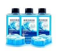 Compatible avec Braun 3/5/7/9/CT Systèmes de Nettoyage, Kit Recharge Solution Nettoyante for Rasoir, 300ml X3 & 170ml X2 for CCR2/CCR4, Nettoyage Profond et Lubrification des Lames