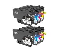 Compatible avec Brother, Encre LC426 LC426XL | Ajustement sur quatre modèles, cartouche compacte, débit d'encre constant, manipulation simple(2SET 426 BK C M Y)