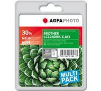Compatible Avec Brother Lc-1240-bk C M Y (lc1240valbpdr) Agfa Photo Apb1240setd Multipack Noir / Cyan / Magenta / Jaune G