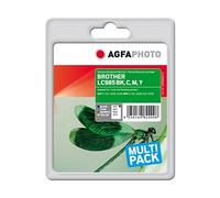 Compatible Avec Brother Lc-985-bk C M Y (lc985valbpdr) Agfa Photo Apb985setd Multipack Noir / Cyan / Magenta / Jaune