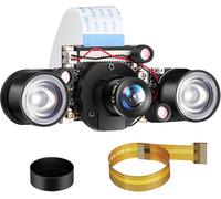 Compatible Avec Caméra Raspberry Pi Vision Diurne Et Nocturne, Caméra Vidéo Ir-Cut Webcam Hd 1080P 5Mp Capteur Ov5647 Compatible Avec Raspberry Pi Rpi 4 3 B B+ 2B 3A+ 2 1, Focus Ajustable