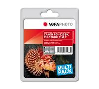 Compatible Avec Canon Cli-526 Agfa Photo Apccli526setd Multipack Noir / Cyan / Magenta / Jaune