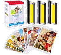 Compatible avec Canon KP-108IN Papier et Encre Multipack 3115b001(AA) | 108 Feuilles de Papier Photo + 3 Cartouches d'Encre KP108IN Remplacement pour Canon Selphy CP1300 CP1500 CP1200 CP910 CP900