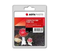 Compatible avec Canon PGI-580pgbk XXL (1970C001) Agfa Photo APCPGI580XXLB Cartouche d'encre Noir - 123CONSOMMABLES Noir G