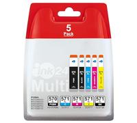 Compatible avec Canon PGI570 XL CLI571XL avec puce pour Canon Pixma MG5750, MG5751, MG5752, MG5753, MG6850, MG6851, MG6852, MG6853 1 big Black, 1 small Black, 1 (C/M/Y) Sparset 1: 5er Pack (Bl/C/M/Y)