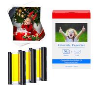 Compatible avec Canon Selphy CP1500 CP1300 Papier photo KP-36 pouces et cartouche de 10 x 15 cm Papier photo 3115B001(AA) pour imprimante Selphy CP910 CP780 CP760 CP1000 CP1200 36 cartouches papier 3