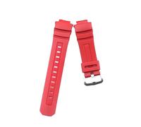 Compatible avec Casio AWG-M100 101 AW-590 591 582B G-7700 bracelet de montre sport en caoutchouc for femmes(Red silver buckle)