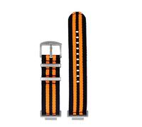 Compatible avec Casio G-SHOCK GA110/100/120 GM/GA2100 Bracelet de montre en toile nylon for hommes modifié DW-5600 GW-B5600 GW-M5610 sport DIY(Black orange Silver)