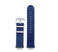Compatible avec Casio G-SHOCK GA110/100/120 GM/GA2100 Bracelet de montre en toile nylon for hommes modifié DW-5600 GW-B5600 GW-M5610 sport DIY(Blue Silver Buckle)