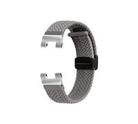 Compatible avec Casio GST-W120L/S130L/S310/B100 Bracelet de montre en nylon élastique Adaptateur en acier inoxydable(Gray-steel)