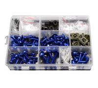 Compatible Avec CBR954RR/CBR 954 RR 2002 2003 Carénage Pour Kit De Boulons Vis Écrou Boulons Hexagonaux Rondelles Borne De Batterie Kit Vis Moto(Blue)