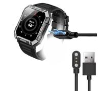 Compatible avec chargeur Blackview Military Smart Watch W60, câble de charge USB magnétique de rechange pour Blackview W60 2", IOWODO W60 / W60 Military Smart Watch 5,1 cm (noir)