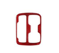 Compatible avec Chevrolet pour Colorado 2015 2016 2017 2018 2019 2020 Autocollant Garniture pour Porte-gobelet Central Arrière De Levier Vitesse Voiture Intérieur de Voiture(A Red Carbon)