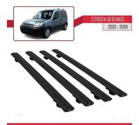 Compatible Avec Citroen Berlingo 2003-2008 Barres De Toit Basic Modèle Railing Porte-Bagages De Voiture 4 Barras Noir