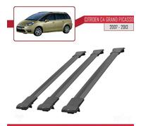 Compatible Avec Citroen C4 Grand Picasso 2007-2013 Barres De Toit Fly Modèle Railing Porte-Bagages De Voiture 3 Barras Noir