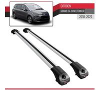 Compatible avec Citroen Grand C4 Space Tourer 2018-2022 ACE-1 Barres de Toit Railing Porte-Bagages de Voiture Gris Alu 2 Barres