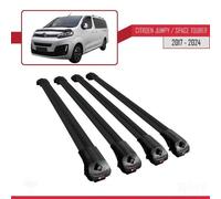 Compatible Avec Citroen Jumpy 3 (K0) Space Tourer 2017-2026 Ace-1 Barres De Toit Railing Porte-Bagages De Voiture Noir 4 Barres