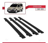 Compatible Avec Citroen Nemo 2007-2023 Barres De Toit Basic Modèle Railing Porte-Bagages De Voiture 4 Barras Noir