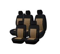 Compatible Avec Citroen Pour Relay 4 Mm Éponge 2 + 1 Housses De Sièges Pour La Plupart Des Protections De Camionnettes Décoration Intérieure housse siege voiture(Beige-Set)