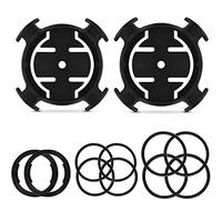 Compatible avec COOSPO BC107, support d'ordinateur de vélo extérieur compatible avec Garmin, Wahoo, XOSS, support avant en plastique (lot de 2, noir + noir)